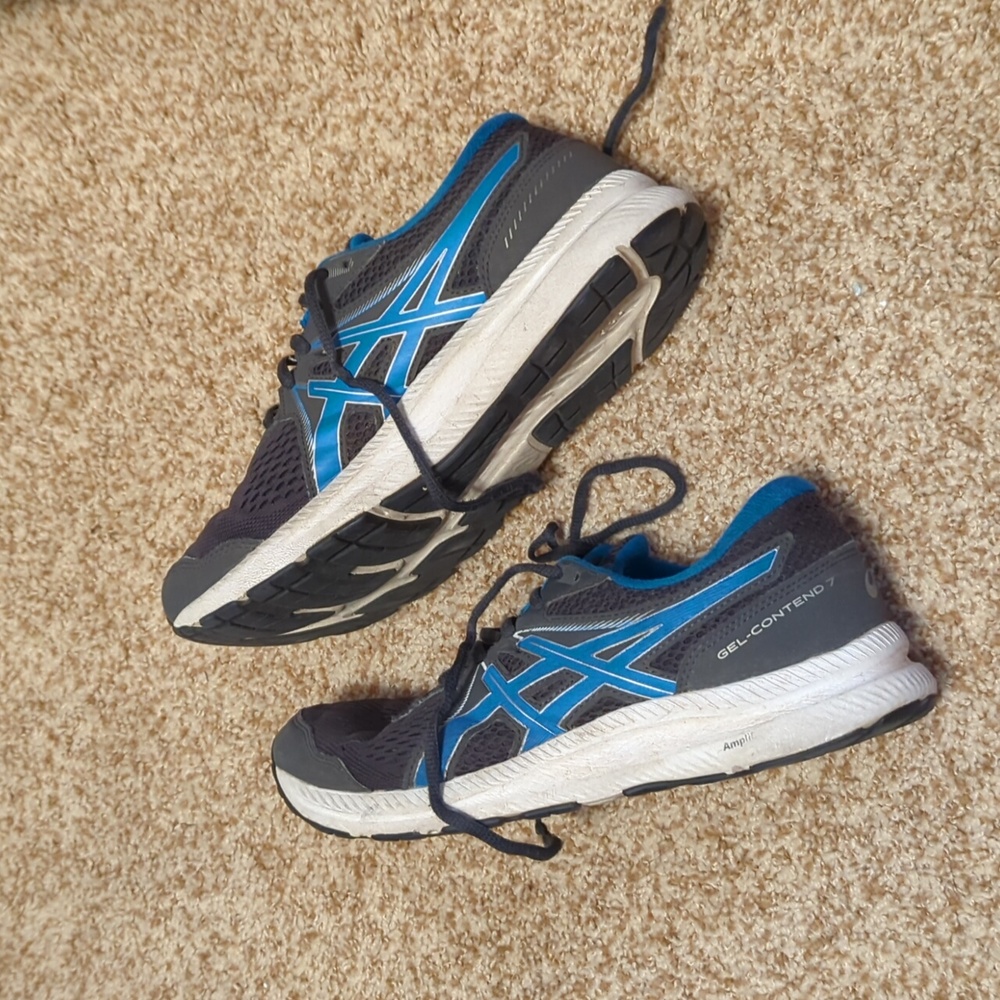 Asics blue and gray men's shoes